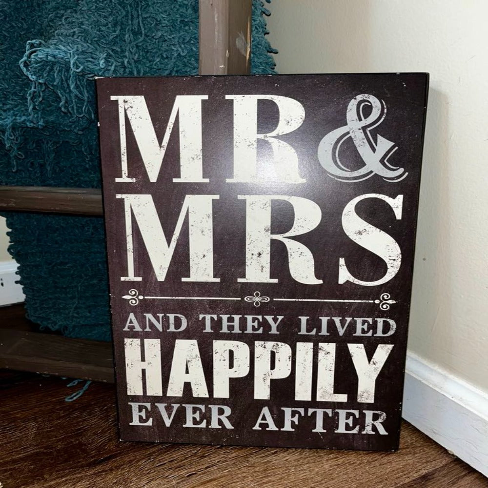 MR AND MRS SIGN