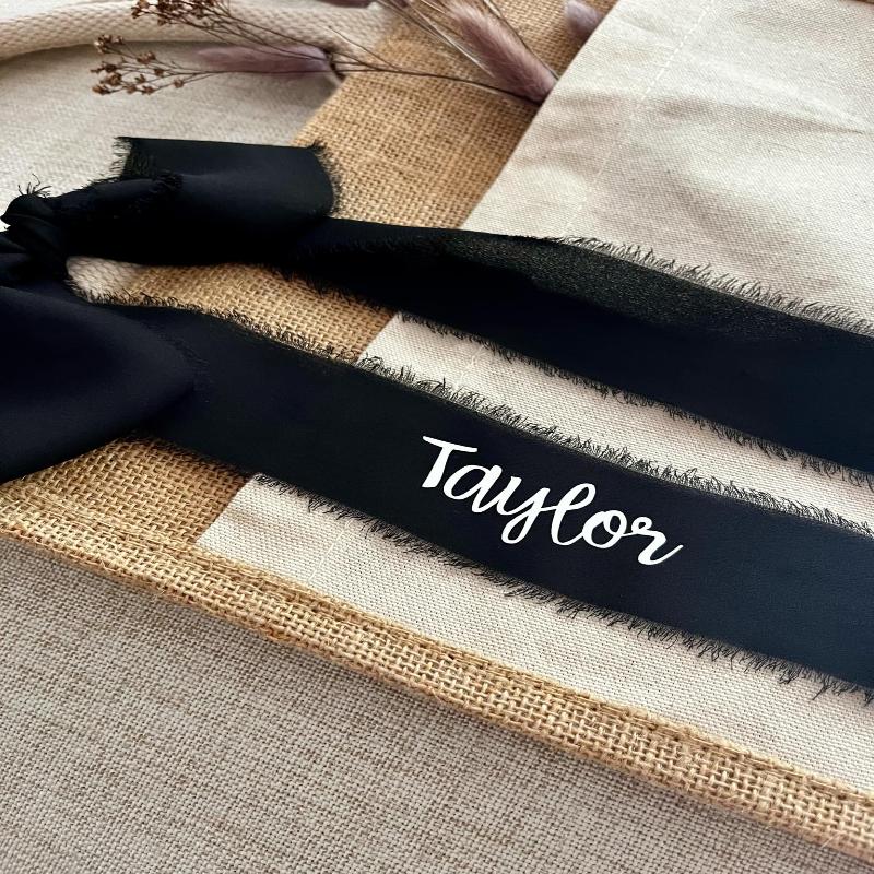 Personalized Chiffon Fringe Ribbon