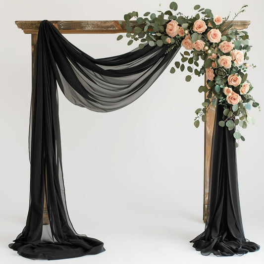 Chiffon Arch Fabric - Black