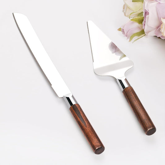 Cake Cutting & Serving Set - Wood