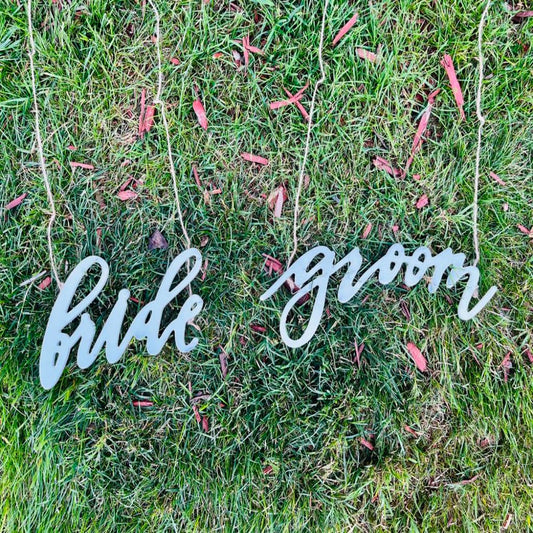 BRIDE / GROOM CHAIR SIGNS