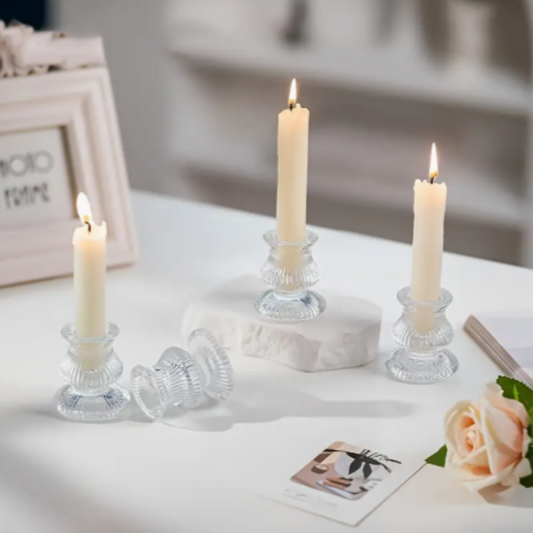 Taper Candle Holders - Glass