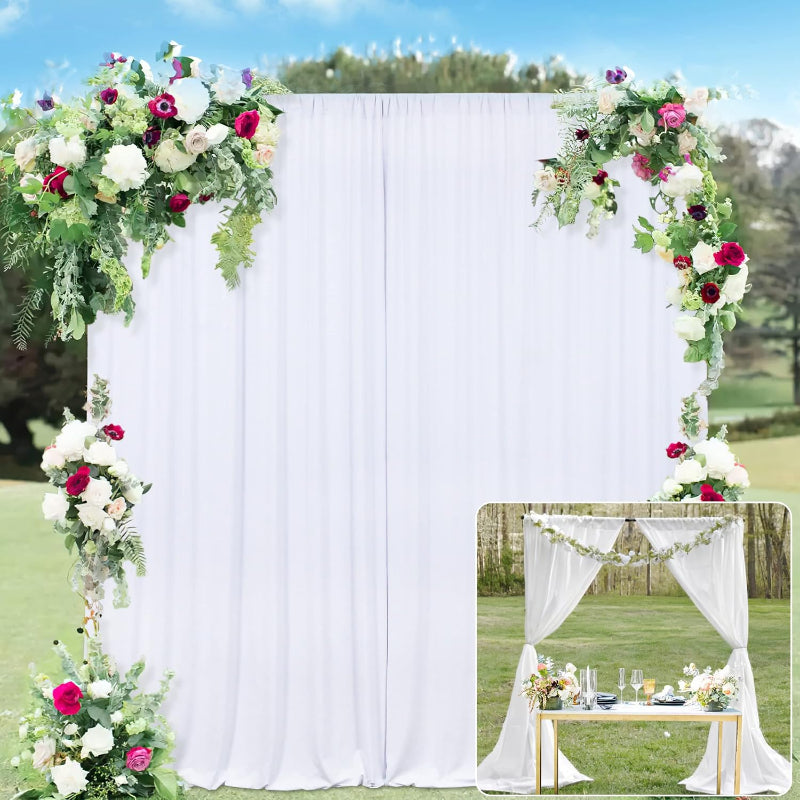 White Backdrop Curtains
